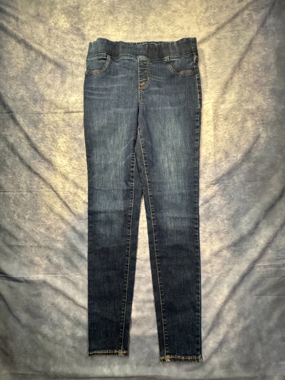 Old Navy Rockstar Womens Size 6 Blue Pull On Elastic Waist Dark Mid Rise Jegging
